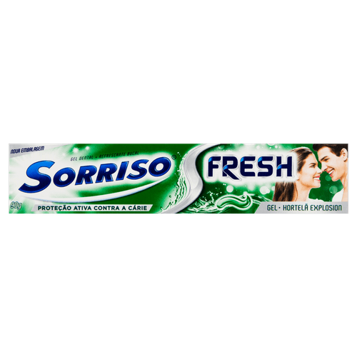 Gel Dental Hortelã Explosion Sorriso Fresh Caixa 90g