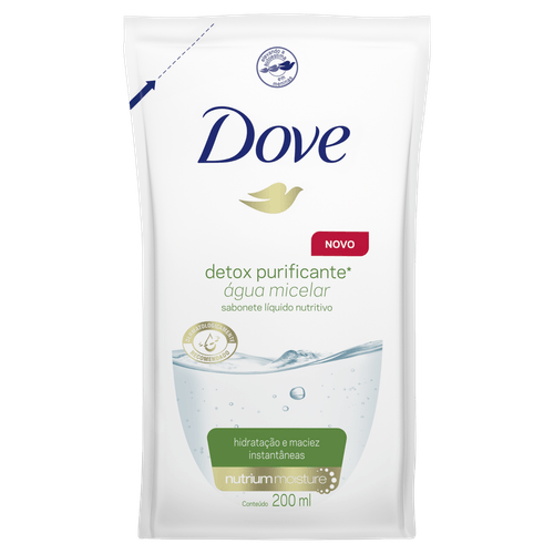 Sabonete Liquido Dove Mic Detox Purif Refil 200Ml - Dove