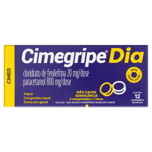 Cimegripe Dia 12 Comprimidos