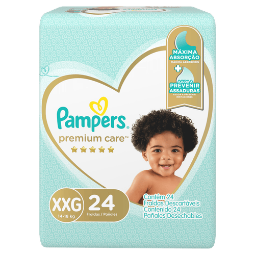 Fralda Pampers Premium Care XXG - 24 unidades