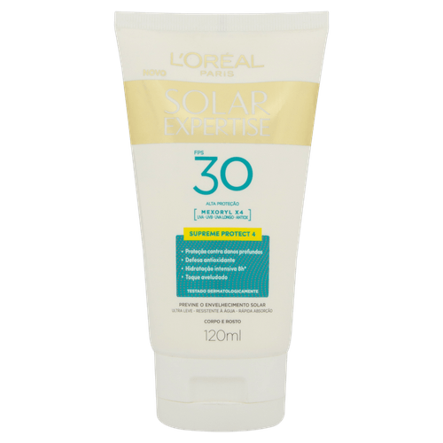 Protetor Solar Corporal L'Oréal Paris Solar Expertise Supreme Protect 4 FPS 30, 120ml