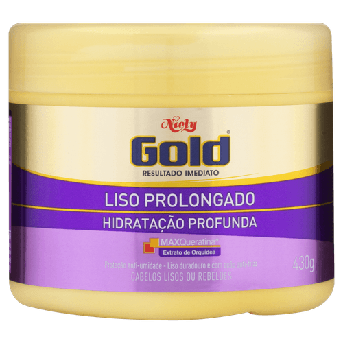Máscara Niely Gold Concentrada Liso Prolong 430G - Niely Gold