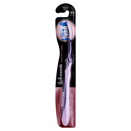 Escova Dental Média Johnson's Reach Comfort Clean 40 Grande