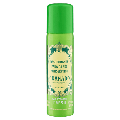 Desodorante Aerossol para os Pés Antisséptico Granado Fresh Frasco 100ml Spray