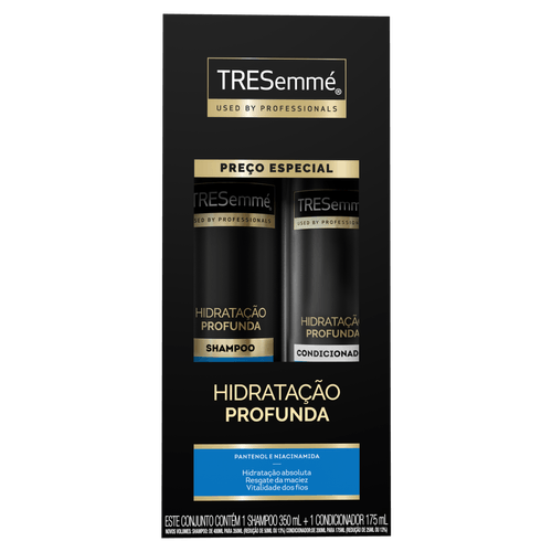 Kit Tresemmé Shampoo 350ml + Condicionador 175ml Hidratação Profunda