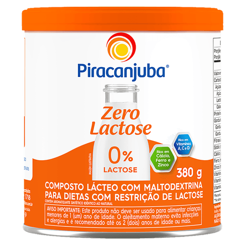 Composto Lácteo Piracanjuba Zero Lactose - 380g