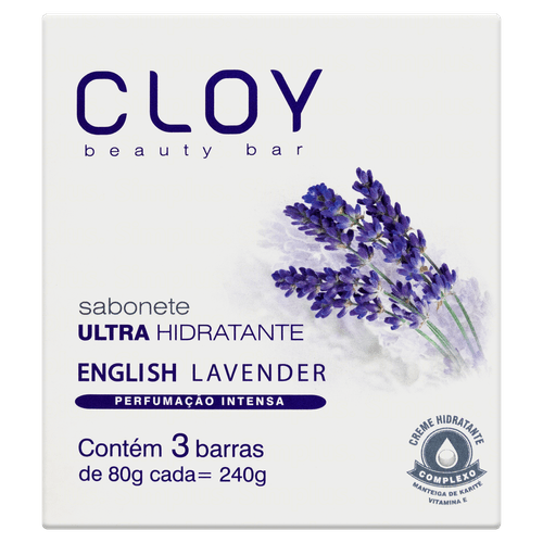 KIT SAB CLOY ENGLISH LAVENDER 80G 3UN