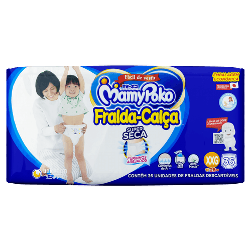 Fralda Calça Infantil Mamypoko Hiper XXG – 36 unidades
