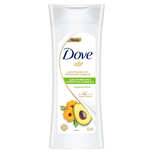 Loção Desodorante Hidratante Corporal DOVE Óleo de Abacate e Extrato de Calêndula 400 ml