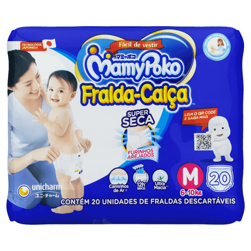 Fralda Calça Infantil Mamypoko M – 20 unidades