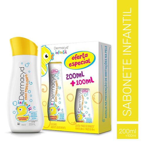 Kit Dermacyd Infantil Sabonete Líquido 200ml + 100ml