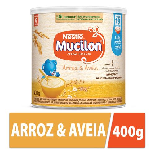 Cereal Infantil Mucilon Arroz e Aveia - 400g