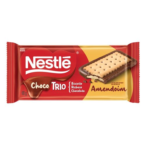Chocolate Chocotrio NESTLÉ Pasta de Amendoim 90g