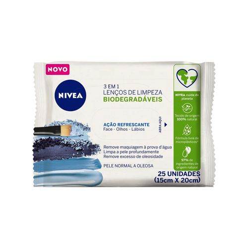 NIVEA Lenços de Limpeza Demaquilantes 3 em 1 Refrescante 25 un.