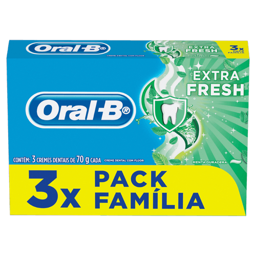 Pack Creme Dental Extra Fresh Oral-B 70g - 3 Unidades