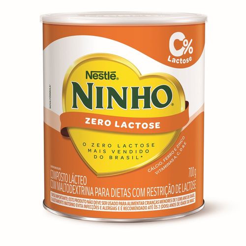 Composto Lácteo Zero Lactose Ninho Lata 700g