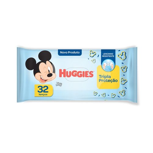Lenço Umedecido Infantil Huggies Tripla Proteção - 32 unidades