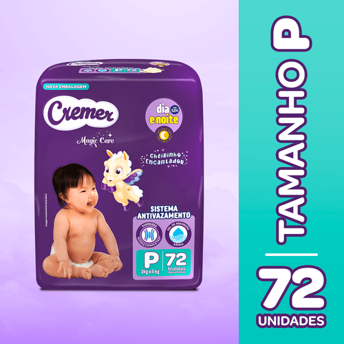 Fralda Cremer Magic Care Hiper P - 72 unidades