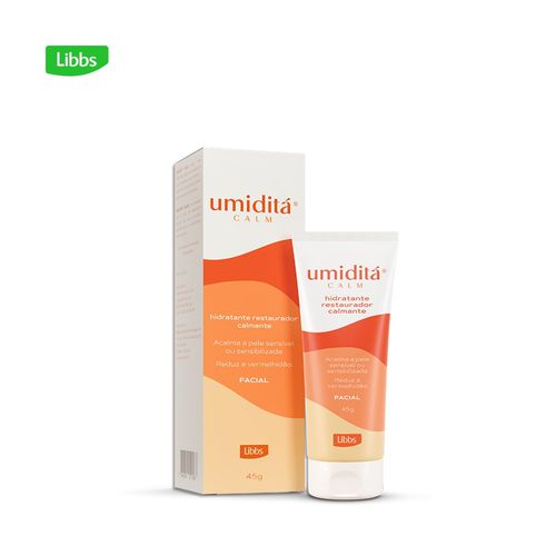 Hidratante Facial Creme Restaurador Calmante Umiditá Calm Caixa - 45g