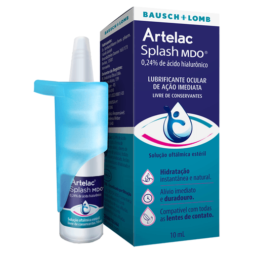 Lubrificante Ocular Artelac Splash MDO Ácido Hialurônico 0,24% 10ml