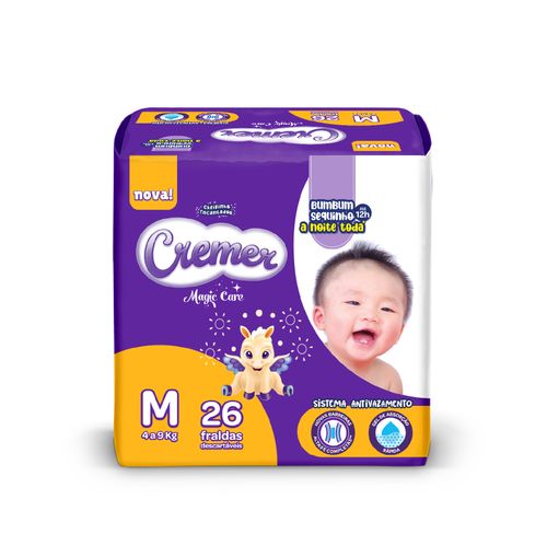 Fralda Cremer Jumbo M - 26 Unidades