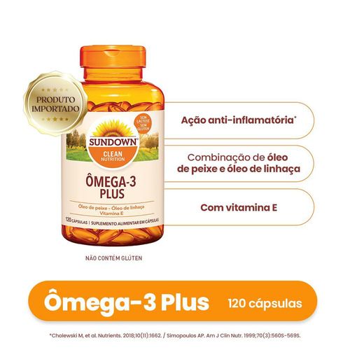 Suplemento Alimentar Sundown Ômega 3 Plus - 120 Cápsulas