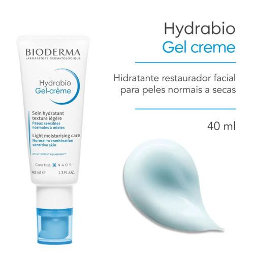 Creme Facial Gel Hydrabio Bioderma Hidratante Restaurador - 40ml