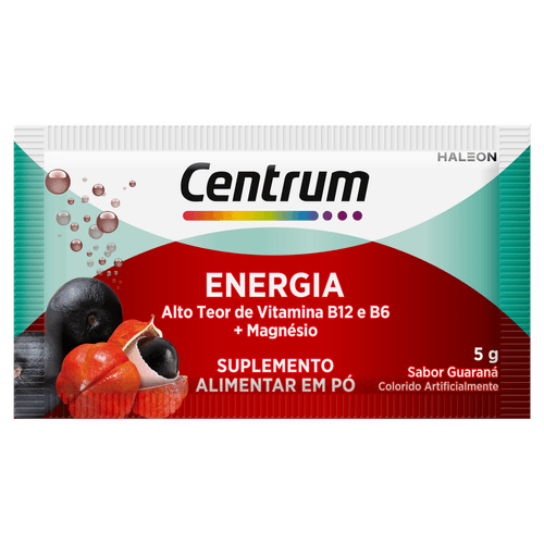 Suplemento Multivitamínico Centrum Pó Efervescente Energia Guaraná 30 Sachês