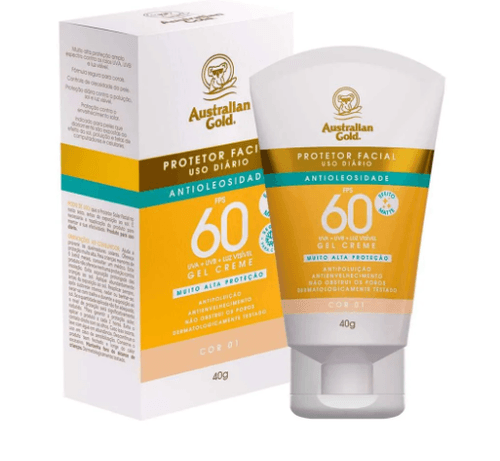 Protetor Solar Facial FPS 60 Australian Gold Cor 01-40g