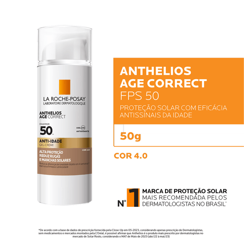 Protetor Solar Gel-Creme Anti-Idade com Cor FPS 50 La Roche-Posay 50g
