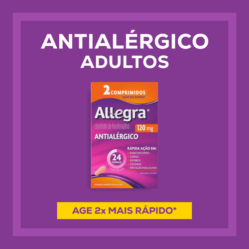 Allegra® 120mg- 2 Comprimidos Anti-Alérgicos