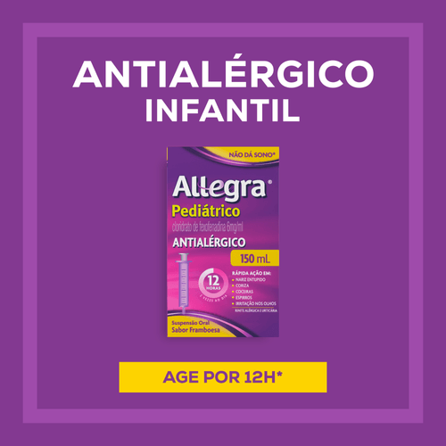 Antialérgico Infantil Allegra Pediátrico 6mg/ml - Suspensão Oral - 150ml