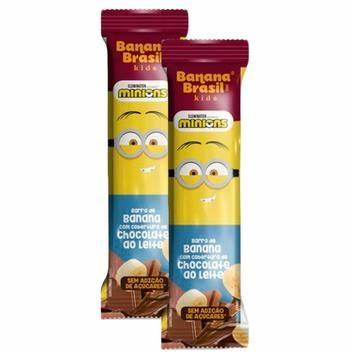 Barra de Frutas Banana Brasil Kids Minions Banana e Chocolate ao Leite 22g