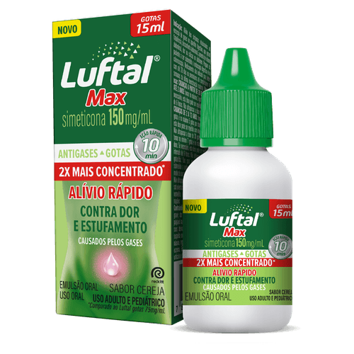 Luftal Max 150ml Cereja Emulsão Gotas - 15ml