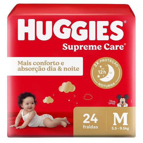 Fralda Huggies Supreme Care M - 24 unidades
