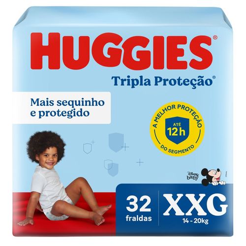 Fralda Huggies Tripla Proteção XXG – 32 unidades