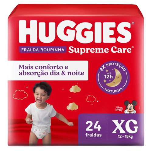 Fralda Huggies Supreme Care XG - Roupinha - 24 unidades
