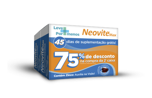 Kit Suplemento Alimentar Neovite Max Bausch+Lomb - 120 Cápsulas