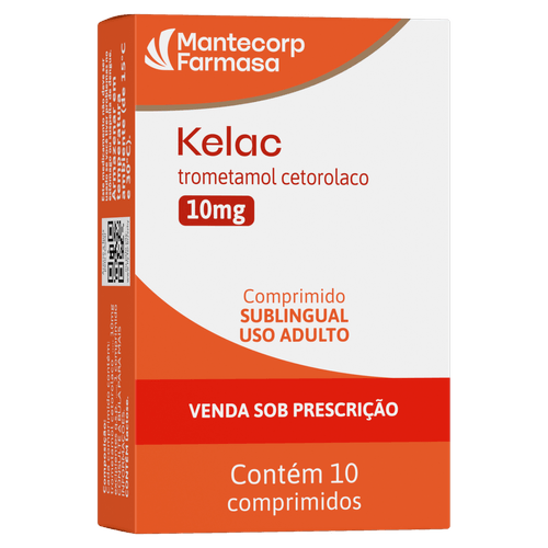 Anti-inflamatório Trometamol Cetorolaco Mantecorp Farmasa 10mg Comprimido Sublingual 10 Unidades