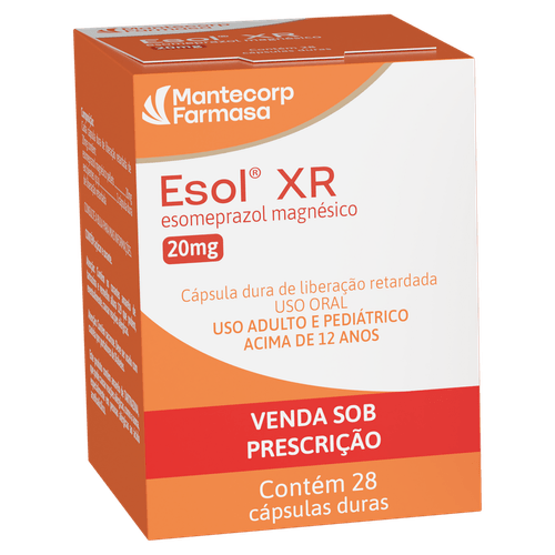 Esol Esomeprazol 20mg Cápsulas de Liberação Retardada 28 Unidades