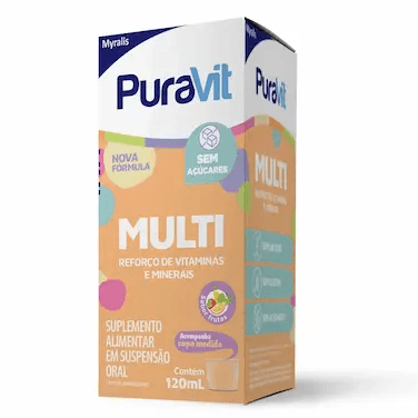 Suplemento Vitamínico-Mineral Puravit Multi Solução Oral - 120ml