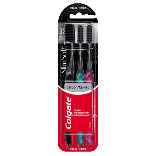 Escova de Dente Colgate Slim Soft - 3 unidades