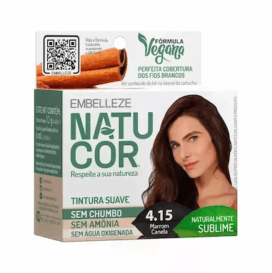 Tintura Natucor Embelleze 4.15 Marrom Canela