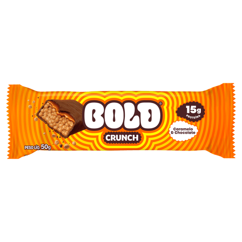 Barra de Proteína Caramelo & Chocolate Bold Crunch - 50g