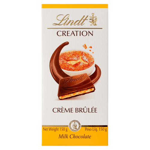 Chocolate Francês ao Leite Recheio Crème Brûlée Lindt Creation - 150g