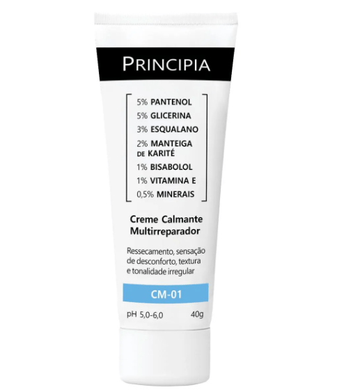 Creme Calmante Multirreparador Principia Skincare  Mix de Ativos 40g
