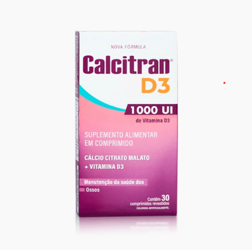 Suplemento Alimentar Calcitran D3 1.000UI Cálcio com Vitamina D - 30 Comprimidos