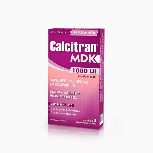Suplemento Alimentar Calcitran MDK 1000UI - 30 Comprimidos