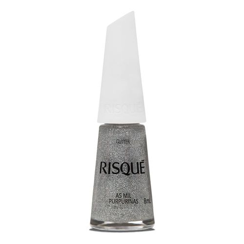 Esmalte Risque Glitter Mil Purpurinas 8Ml - Risque