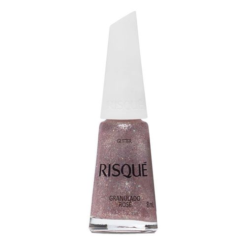 Esmalte Risqué Efeitos Glitter Granulado Rosé 8ml